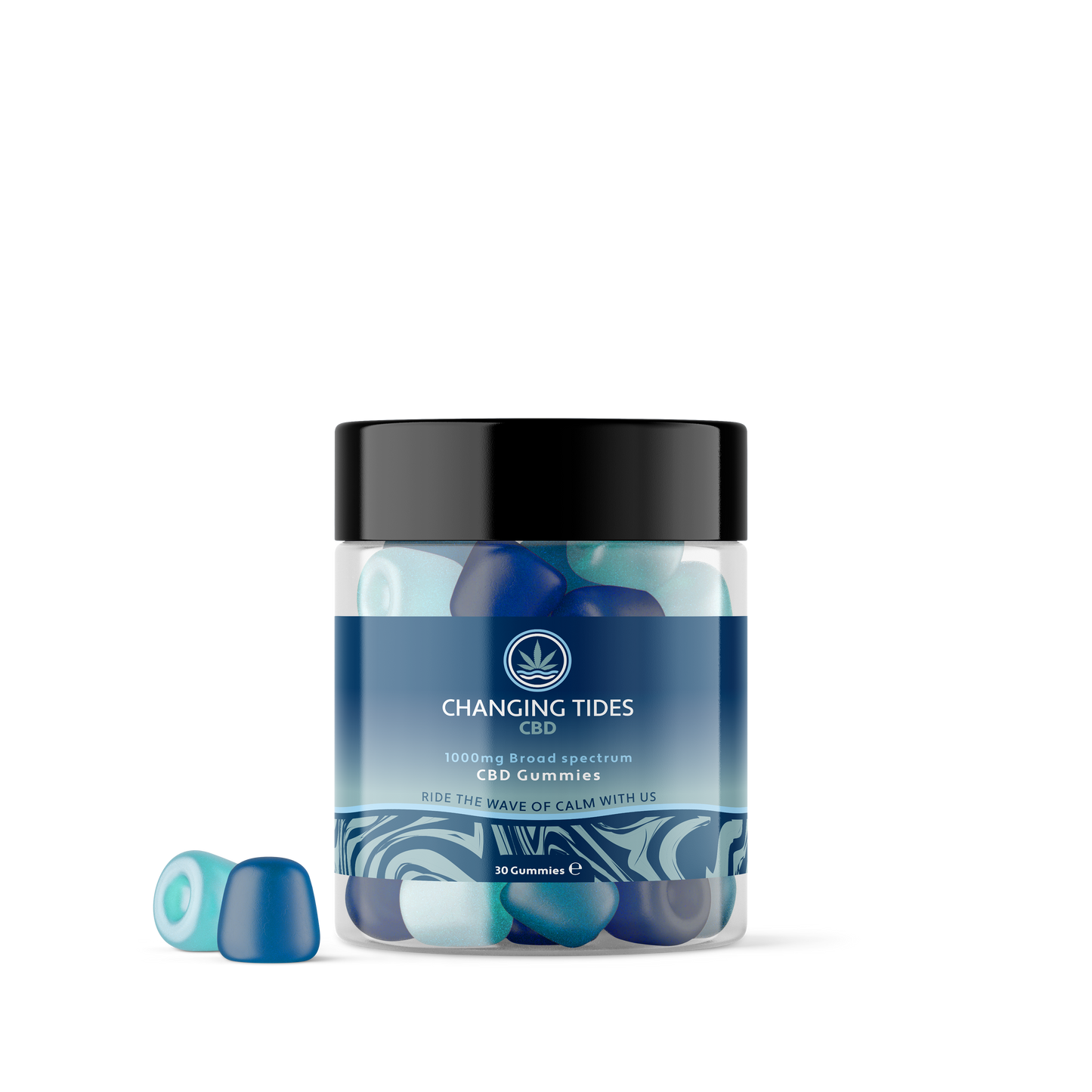 1000mg Pot of 30 Vegan CBD Gummies - 33mg per sweet MEDIUM