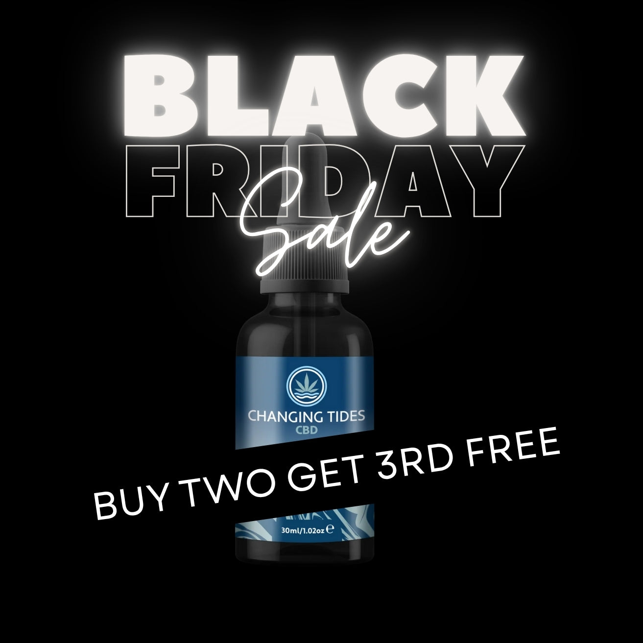 BLACK FRIDAY - 2000mg CBD oil 30ml bottle MEDIUM - BUY TWO GET 3RD FREE