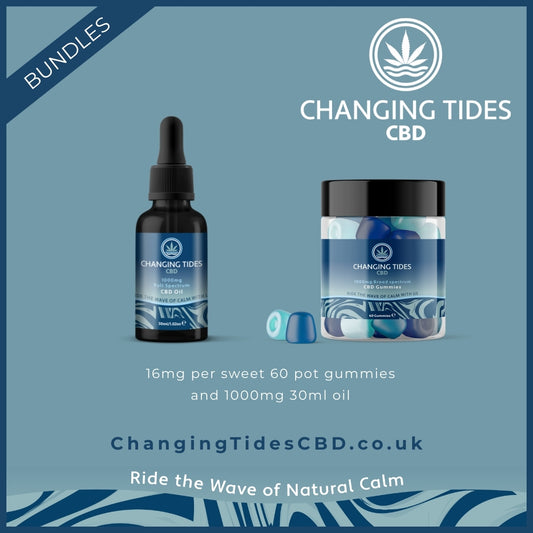 Starter bundle pack - mild - 16mg per sweet 60 pot gummies and 1000mg 30ml oil