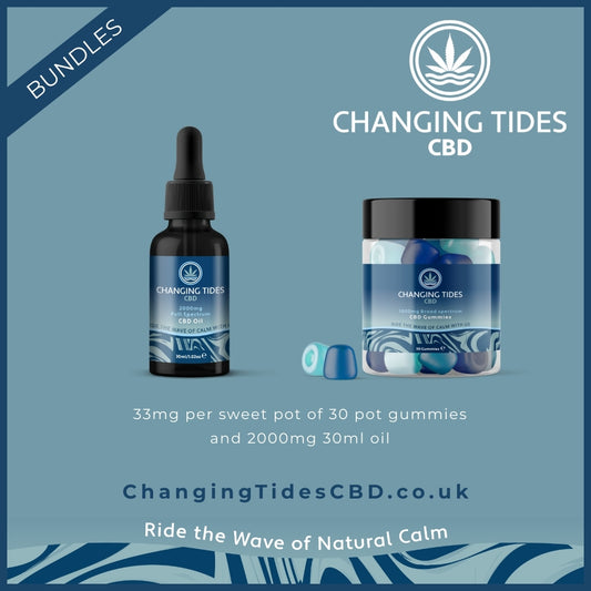 Medium bundle pack - 33mg per sweet pot of 30 gummies and 2000mg 30ml oil